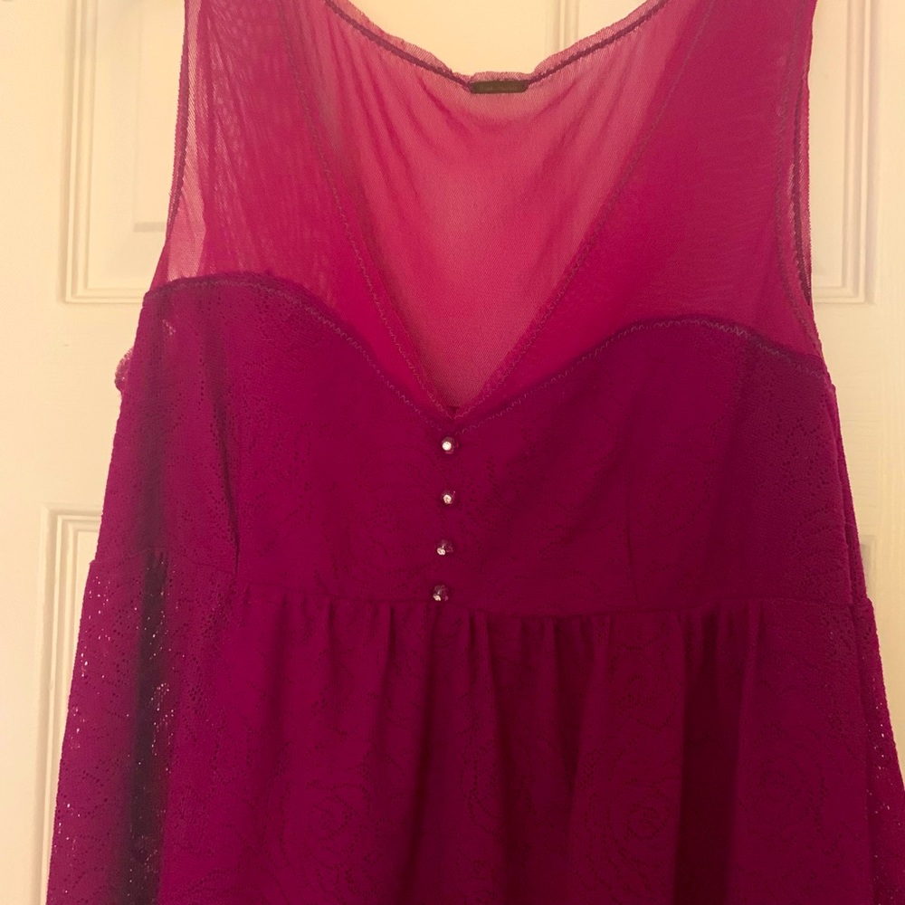FREE PEOPLE pink plum tunic dress